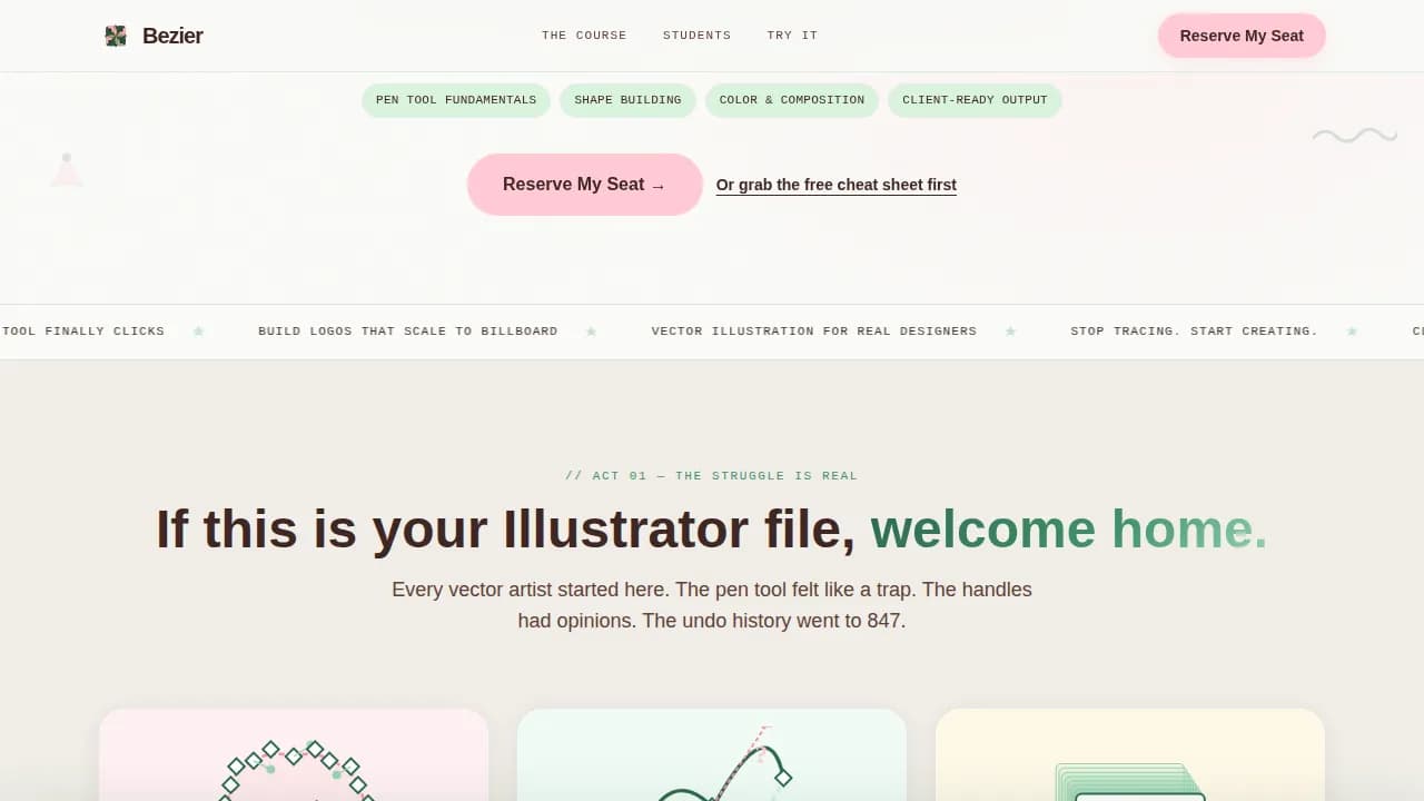 Sketch — Expert Vector Design Landing Page Template