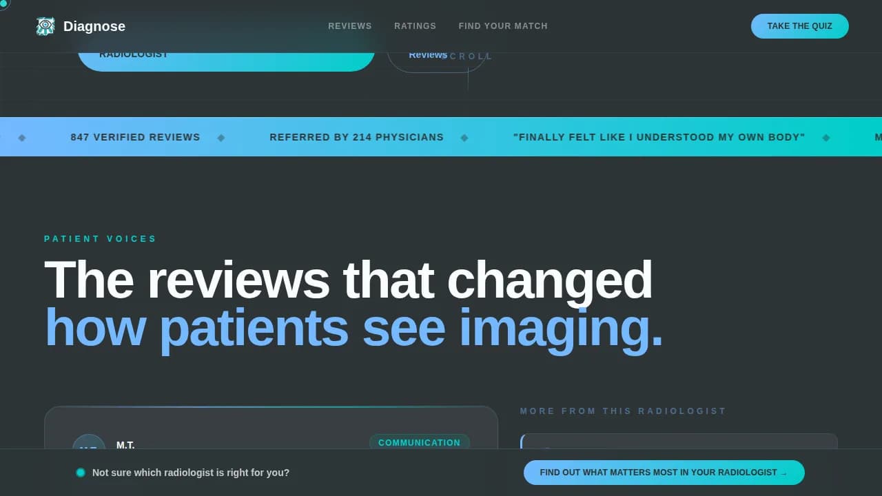 Clarity — Expert Radiologist Imaging Landing Page Template