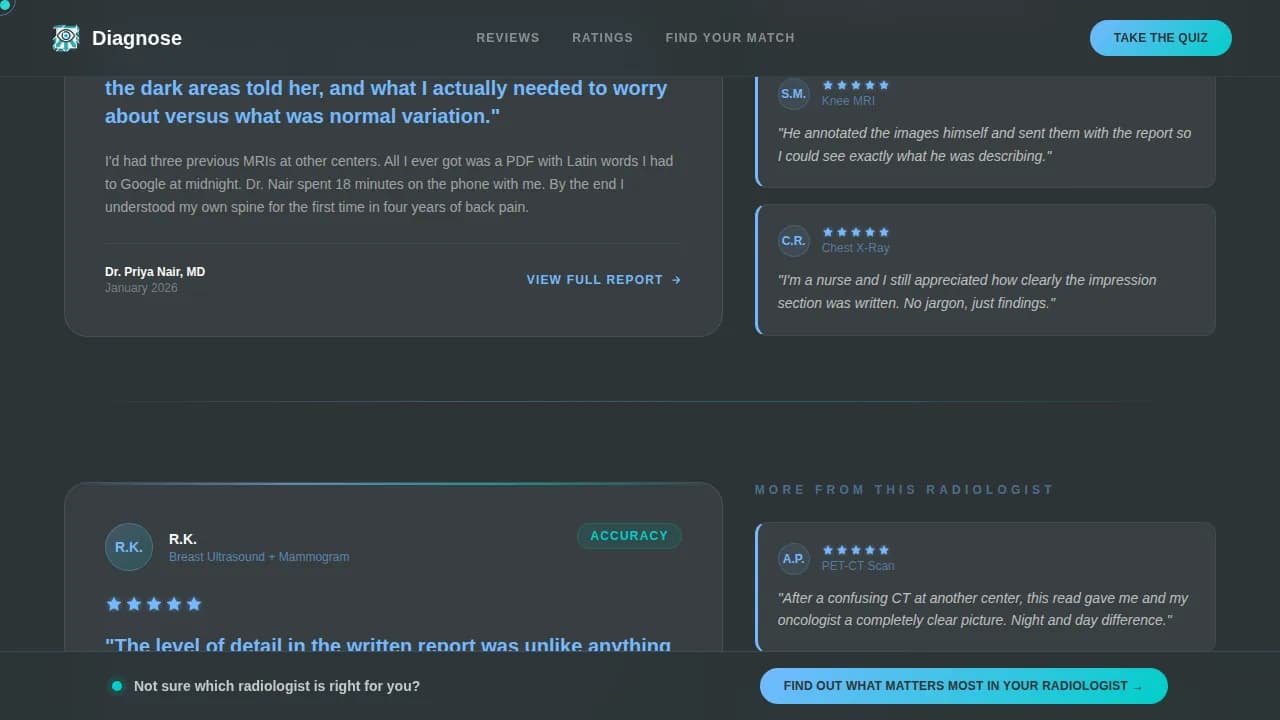 Clarity — Expert Radiologist Imaging Landing Page Template