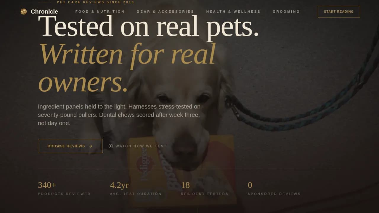 Lineage — Trusted Pet Wellness Landing Page Template