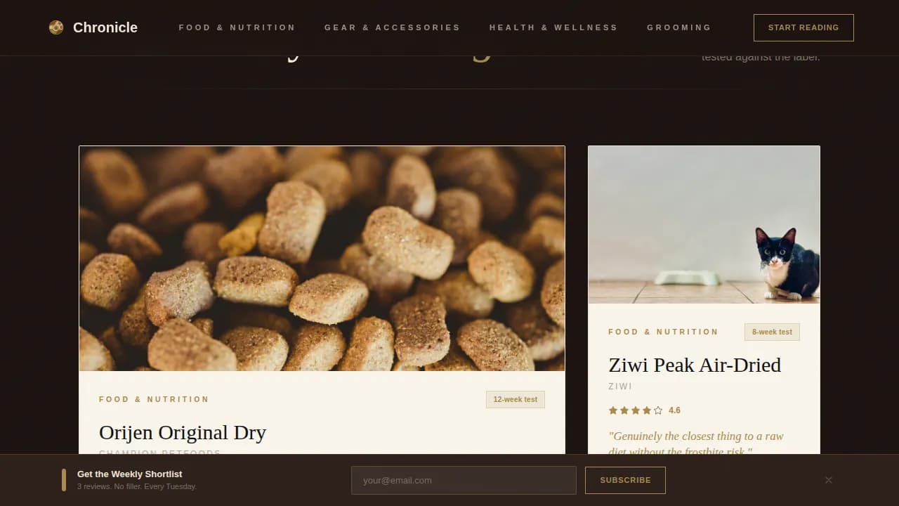 Lineage — Trusted Pet Wellness Landing Page Template