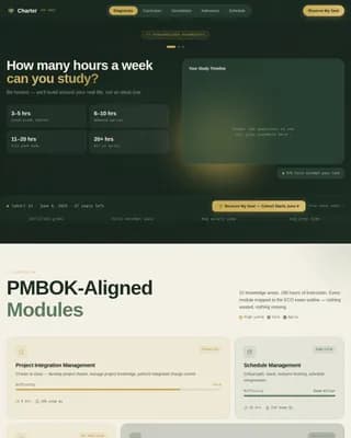 Charter - Precision PMP Exam Prep Landing Page Template