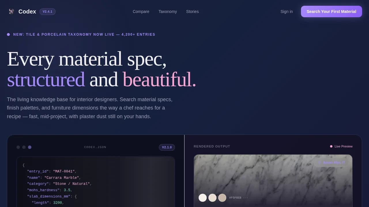 Blueprint — Advanced Material Science Hub Landing Page Template