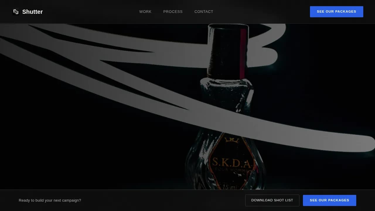 Photography Portfolio Booking Website Template