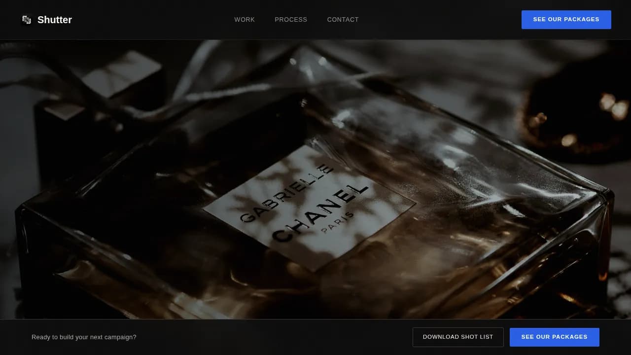 Photography Portfolio Booking Website Template