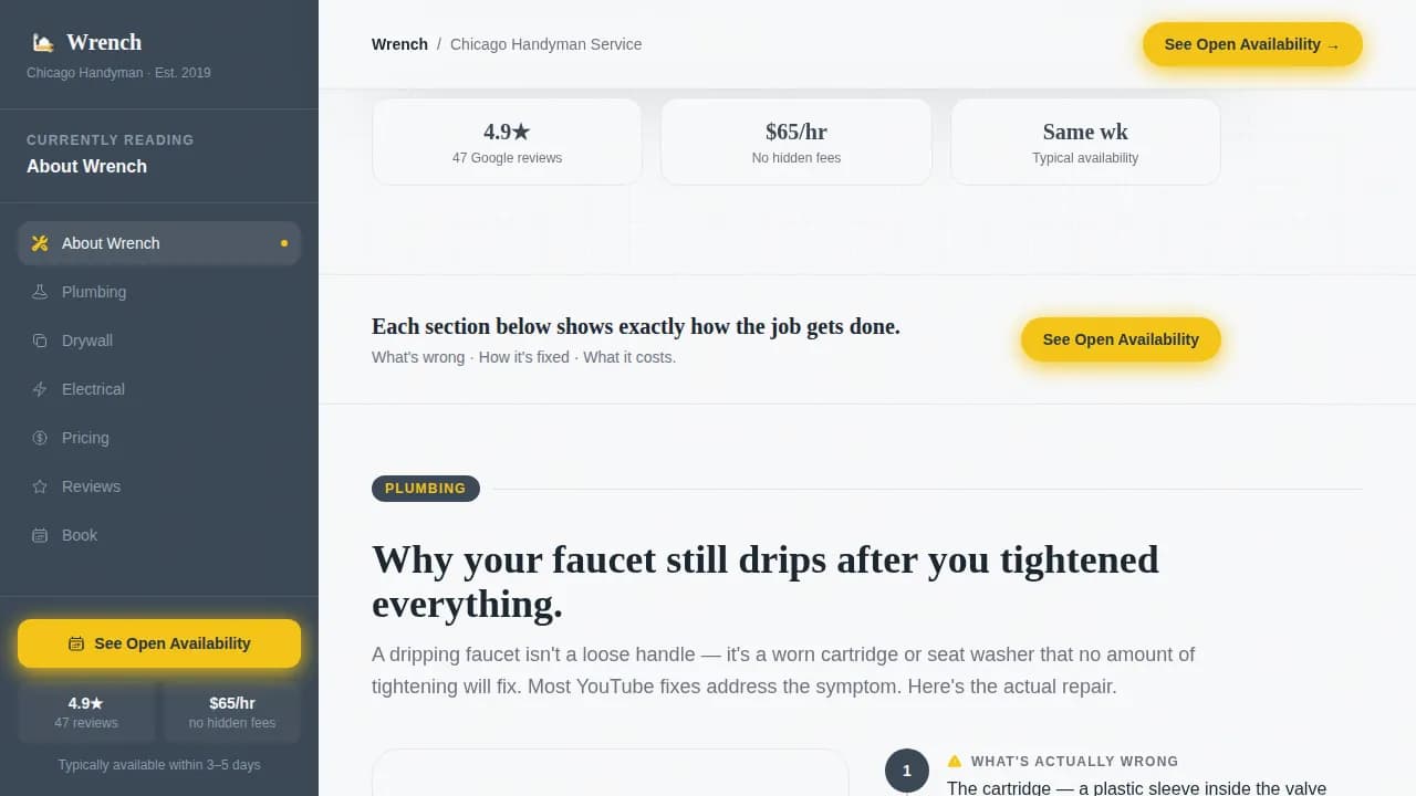 Repair — Dependable Handyperson Solutions Landing Page Template