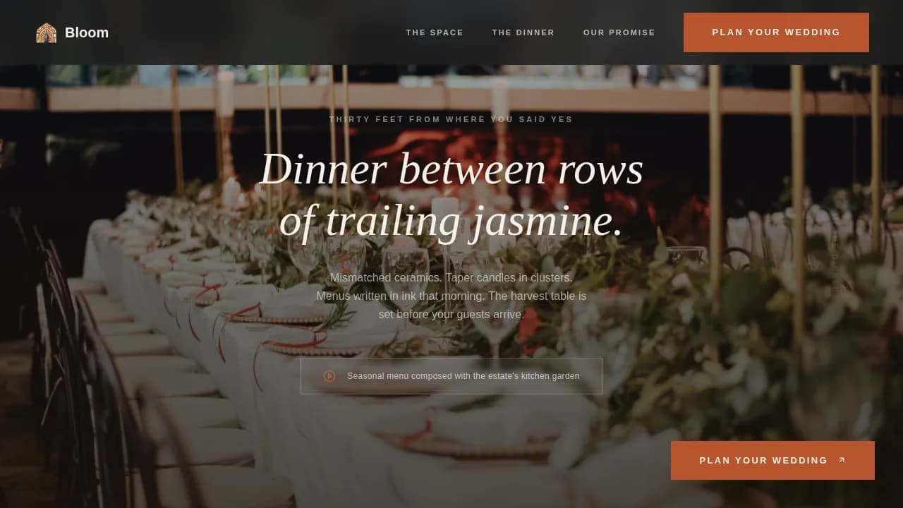 Cultivate — Stunning Botanical Events Landing Page Template