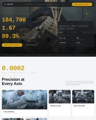 Construct — Expert Aerospace Fabrication Landing Page Template