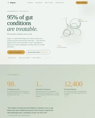 Gastroenterologist Clinic Booking Website Template