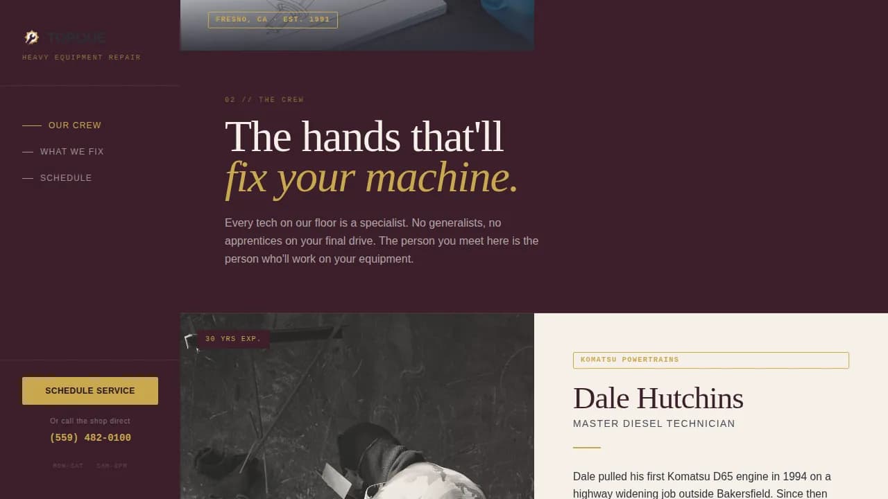 Powershift — Industrial Equipment Landing Page Template