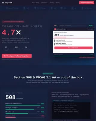 Momentum — Rapid Government Updates Landing Page Template