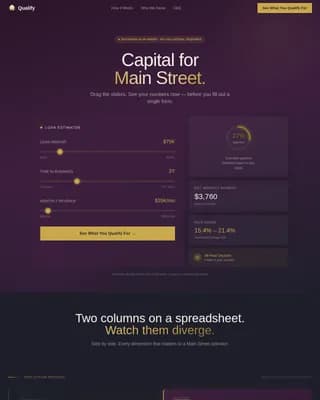Qualify - Fast Capital Approval Landing Page Template