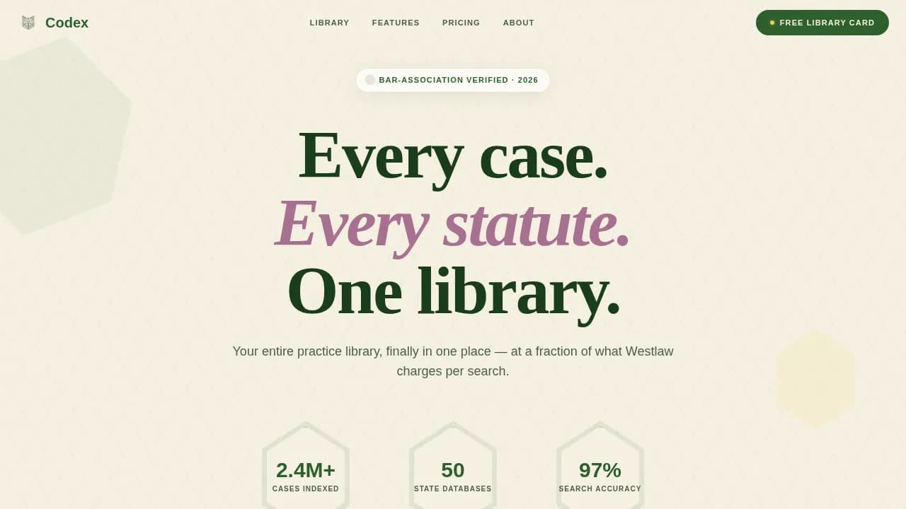 Briefcase — Smart Legal Research Landing Page Template