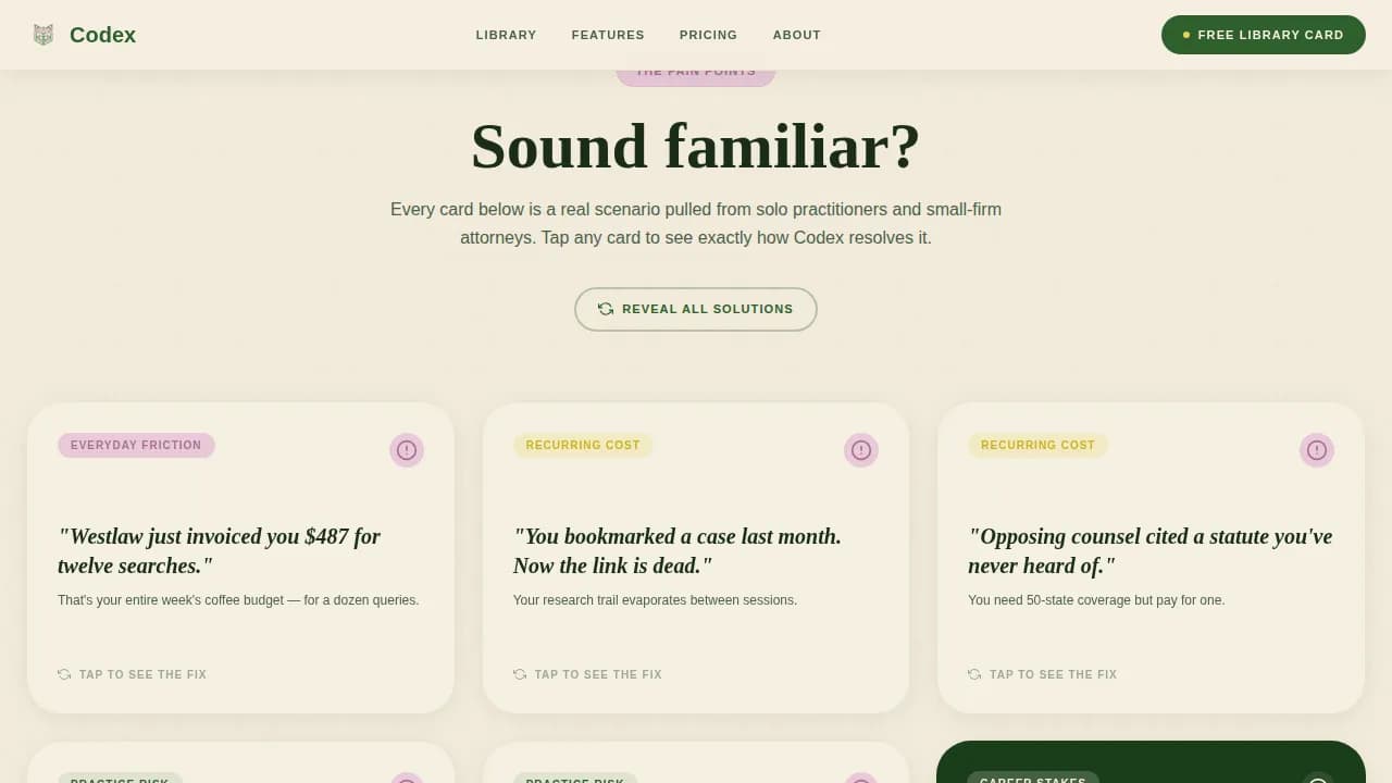 Briefcase — Smart Legal Research Landing Page Template