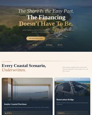 Mesa — Coastal Mortgage Broker Landing Page Template