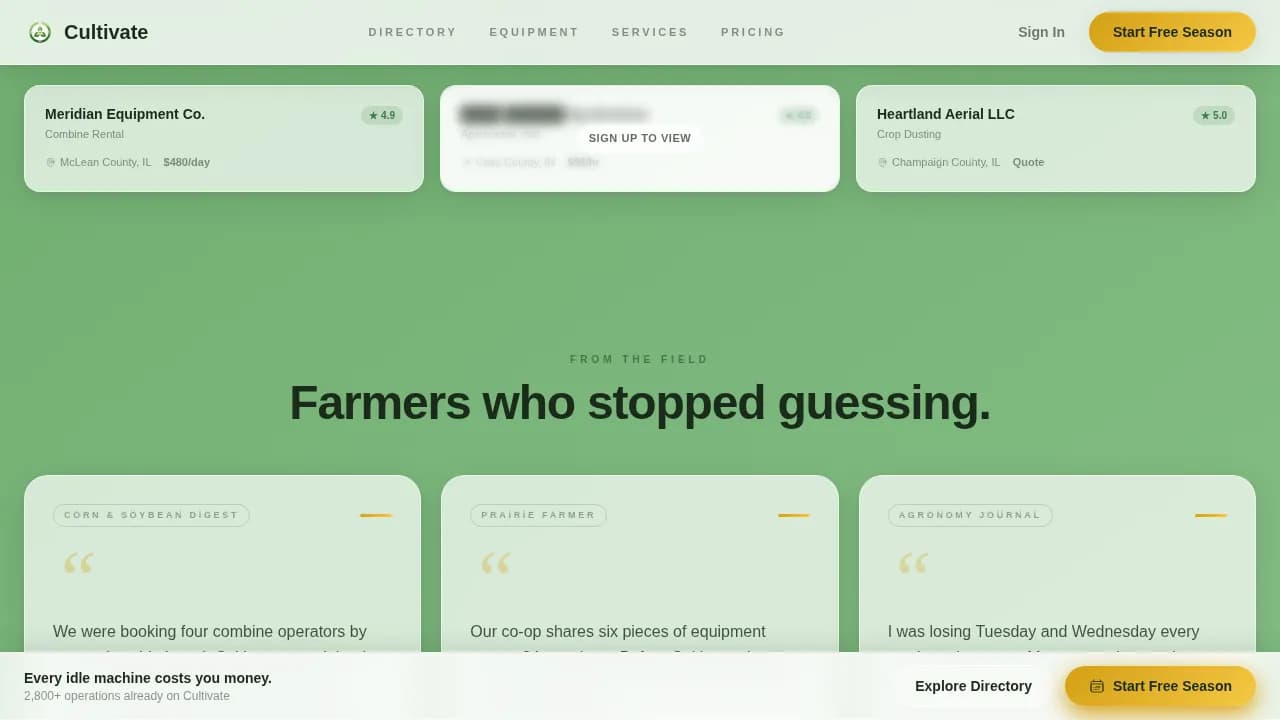 Harvest — Intelligent Agri-Tech Booking Landing Page Template