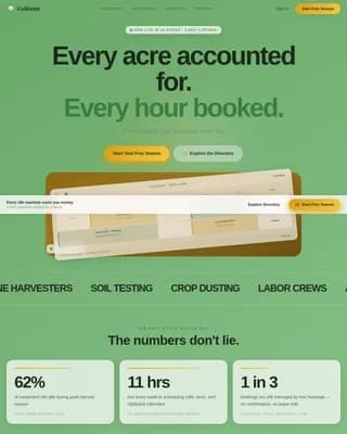 Harvest — Intelligent Agri-Tech Booking Landing Page Template