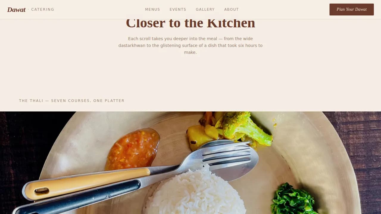Dawat - Authentic Bangladeshi Catering Landing Page Template