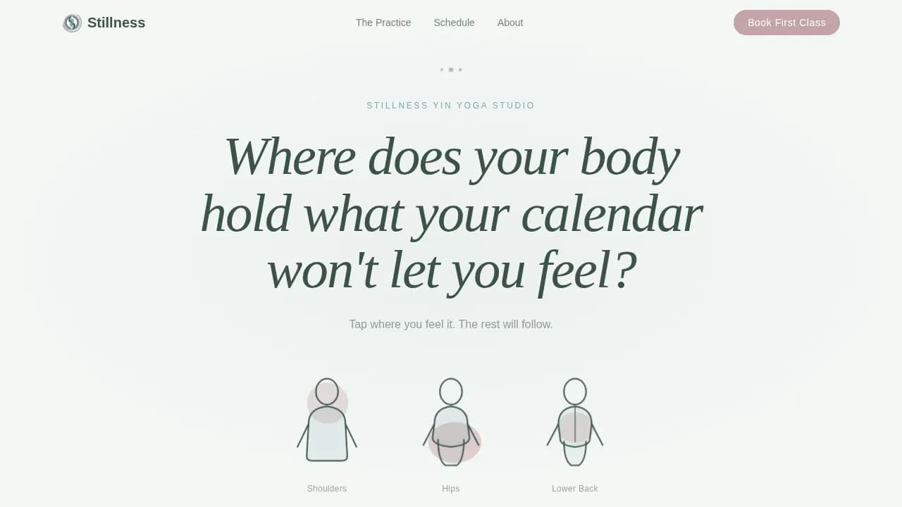 Tranquil — Restorative Yin Yoga Landing Page Template
