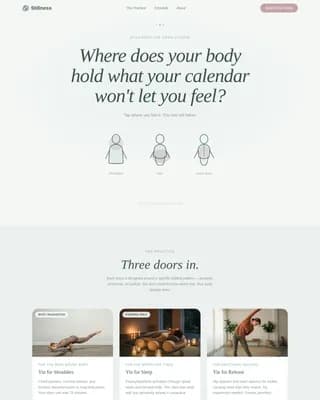 Tranquil — Restorative Yin Yoga Landing Page Template