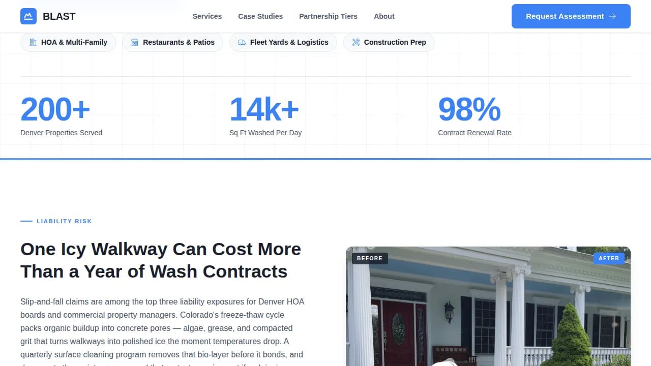 Surge — Aggressive Commercial Cleaning Landing Page Template