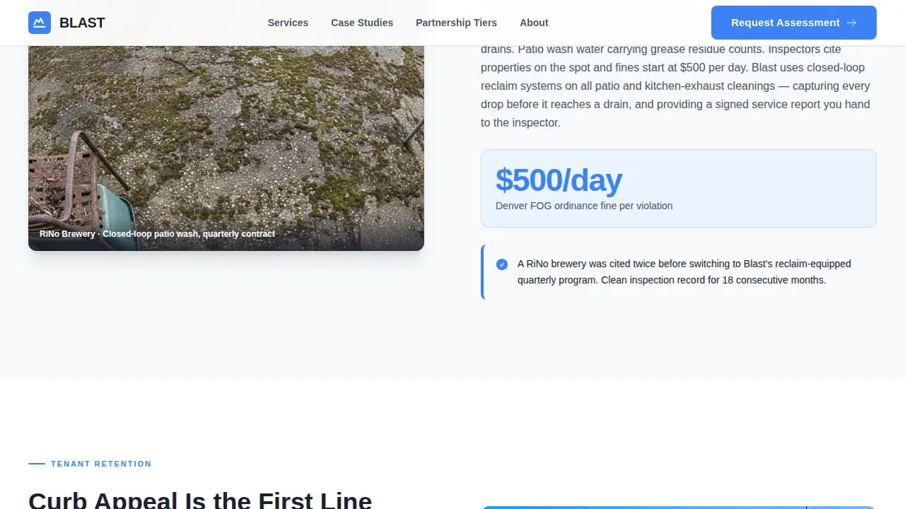 Surge — Aggressive Commercial Cleaning Landing Page Template