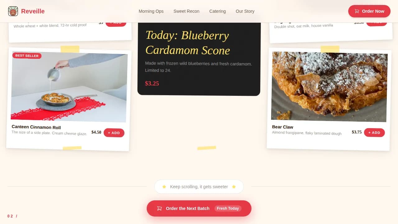 Vintage — Nostalgia Veteran Artisan Bakery Landing Page Template