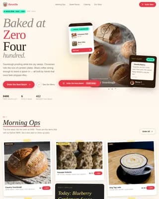 Vintage — Nostalgia Veteran Artisan Bakery Landing Page Template