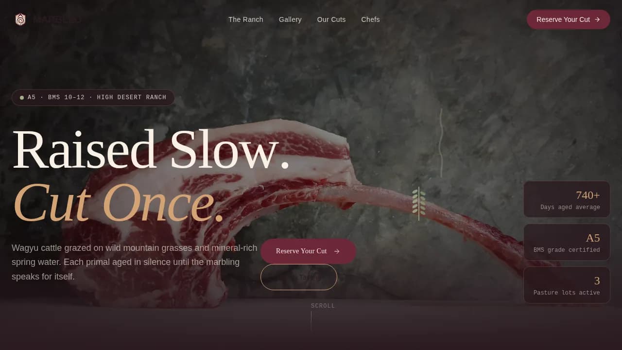 Prime — Heritage Grass-Fed Beef Landing Page Template