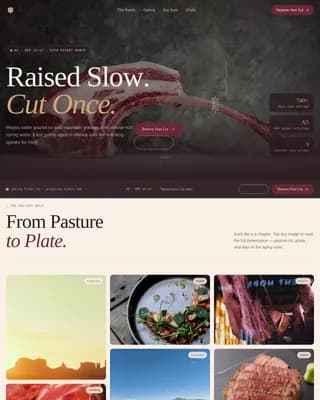 Prime — Heritage Grass-Fed Beef Landing Page Template