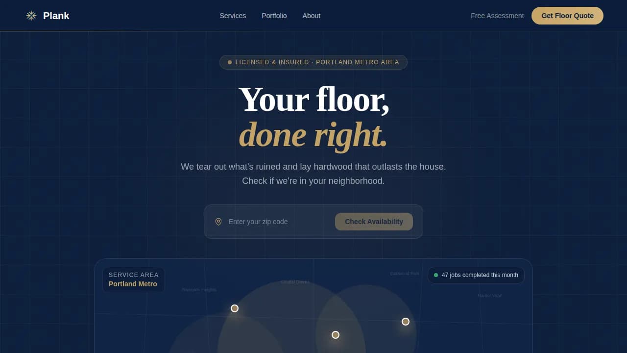 Grain — Wood Restoration Conversion Landing Page Template