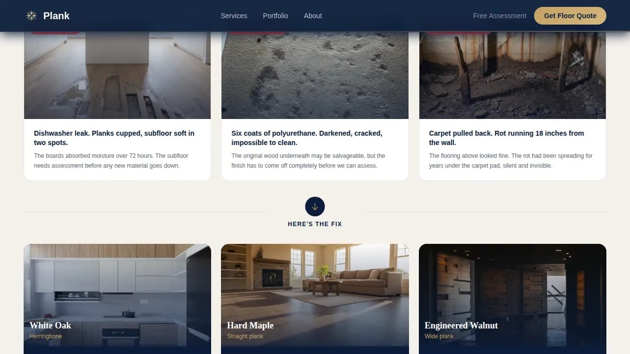 Grain — Wood Restoration Conversion Landing Page Template