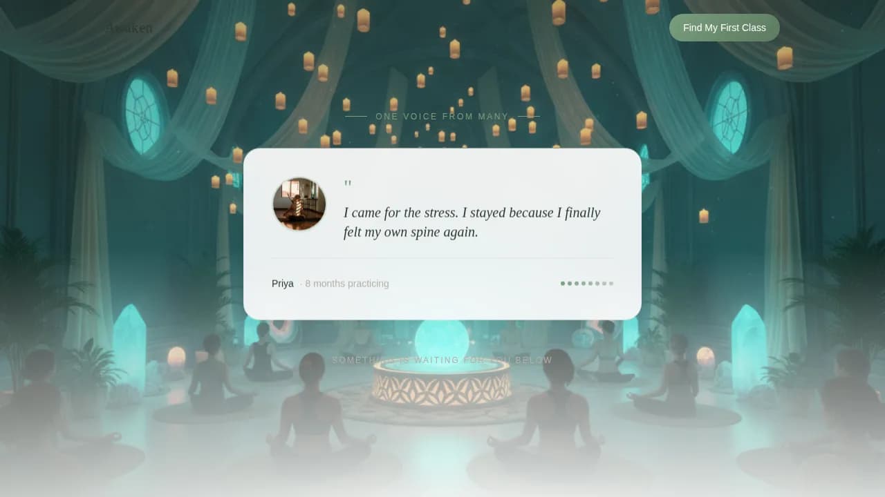Rise — Immersive Kundalini Yoga Landing Page Template