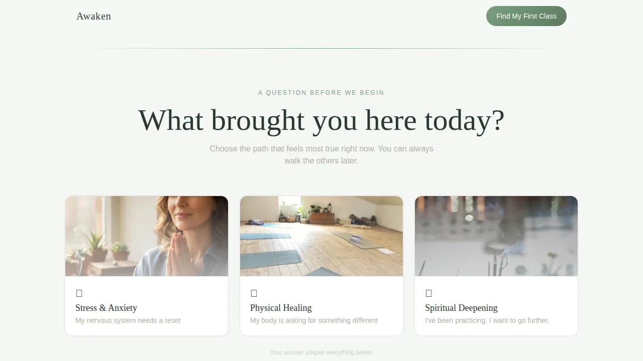 Rise — Immersive Kundalini Yoga Landing Page Template