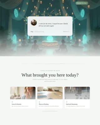 Rise — Immersive Kundalini Yoga Landing Page Template