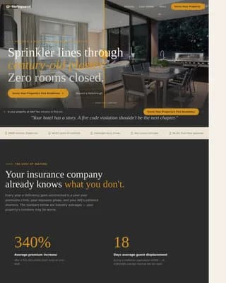 Guardian — Comprehensive Heritage Hotel Safety Landing Page Template