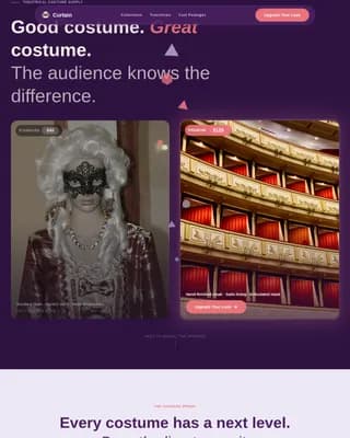 Stage — Immersive Performance Costume Landing Page Template