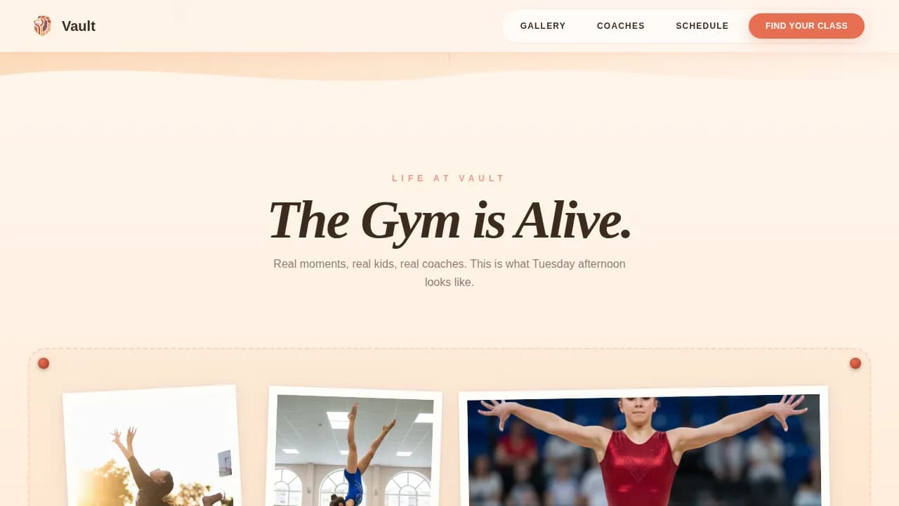 Soar — Dynamic Gymnastics Academy Landing Page Template