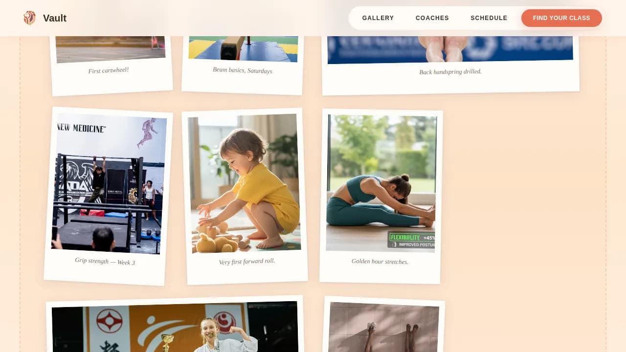 Soar — Dynamic Gymnastics Academy Landing Page Template