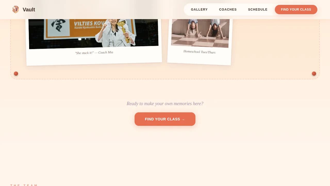 Soar — Dynamic Gymnastics Academy Landing Page Template