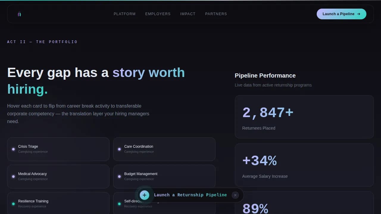 Elevate — Transformative Career Transition Landing Page Template