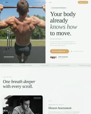 Ascend — Adaptive Bodyweight Fitness App Landing Page Template