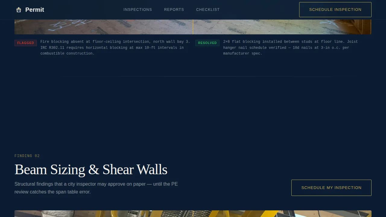Permit - Professional Adu Inspection Landing Page Template