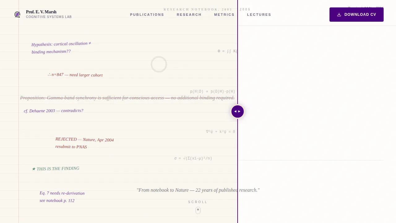 Chronicle — Authoritative Academic Portfolio Landing Page Template