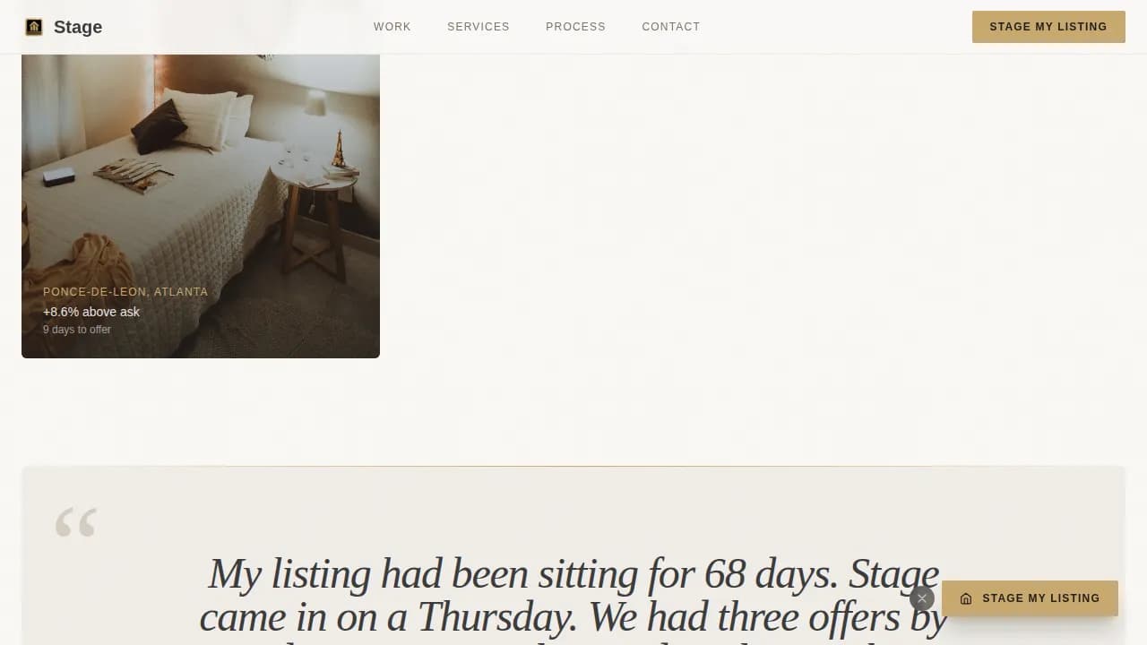 Stage - Aspirational Renovation Staging Landing Page Template