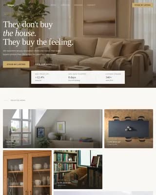 Stage - Aspirational Renovation Staging Landing Page Template