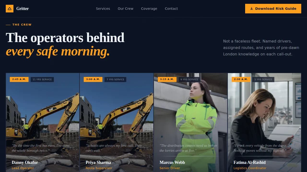 Optimize — Winter Maintenance Landing Page Template
