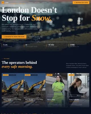 Optimize — Winter Maintenance Landing Page Template