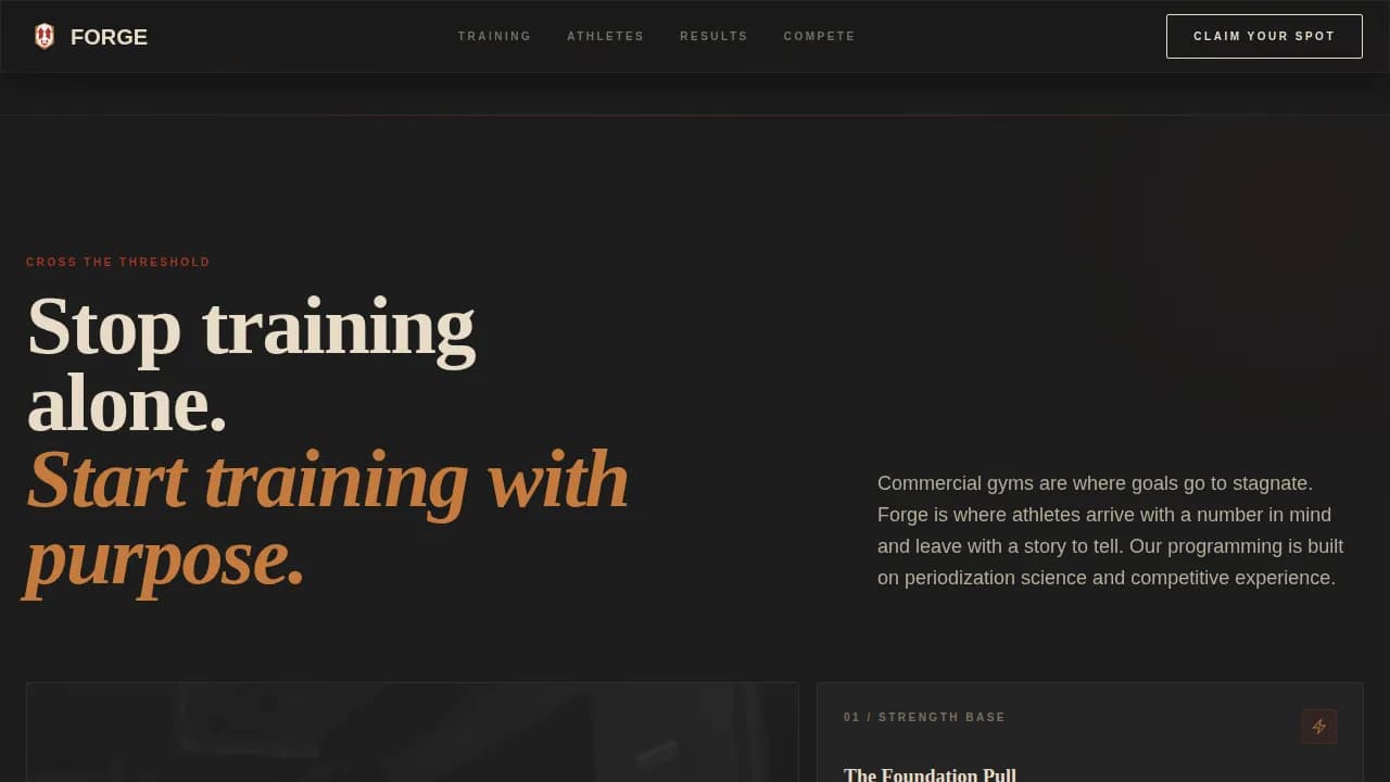 Powerhouse — Champion Strength Community Landing Page Template