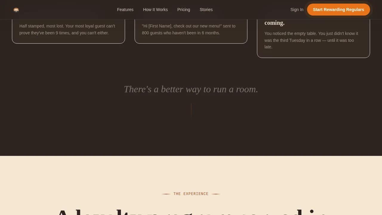 Indulge — Cozy Gourmet Dining Rewards Landing Page Template